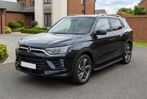 SsangYong Korando 2019- гг. Боковые Подножки Tayga Black (2 шт., Алюминий) фото 1