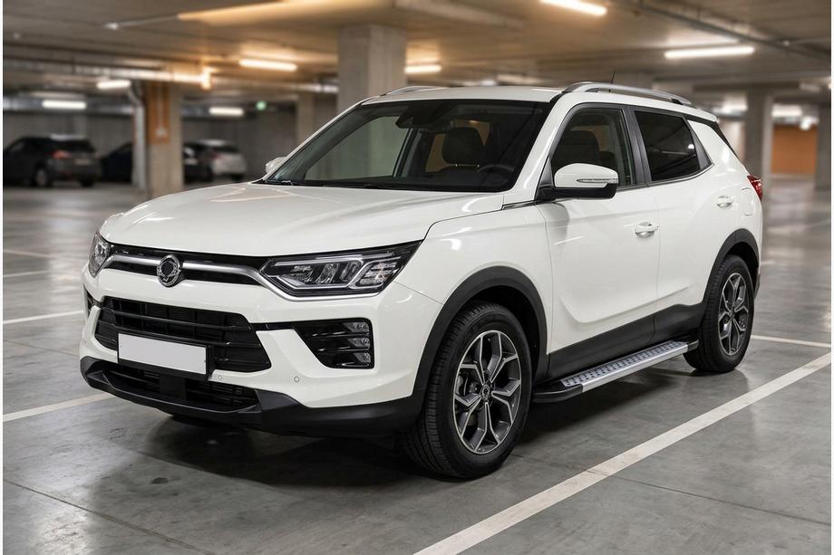 SsangYong Korando 2019- гг. Боковые Подножки Vision New Grey (2 шт., Алюминий) Фото 1