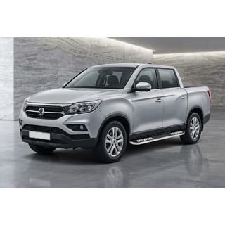Боковые Подножки Tayga V2 (2 шт., Алюминий) SsangYong Musso ІІ 2018- гг. фото 1