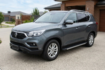 SsangYong Rexton II 2017- гг. Боковые Подножки Maya V1 (2 шт., Алюминий) фото 1