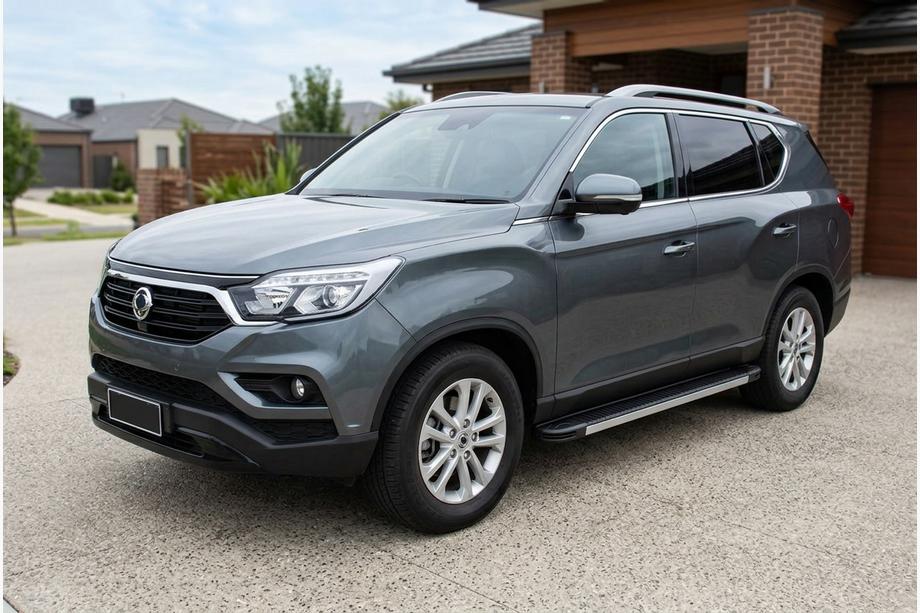 SsangYong Rexton II 2017- гг. Боковые Подножки Maya V1 (2 шт., Алюминий) Image
