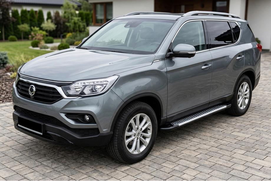 SsangYong Rexton II 2017- гг. Боковые Подножки Line (2 шт., Алюминий) Image