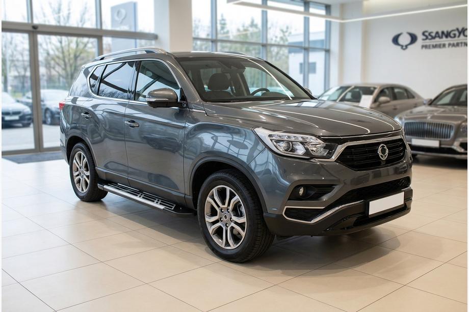 SsangYong Rexton II 2017- гг. Боковые Подножки Sunrise (2 шт., Алюминий) Image