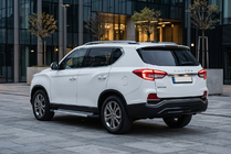 SsangYong Rexton II 2017- гг. Боковые Подножки Vision New Grey (2 шт., Алюминий) фото 1
