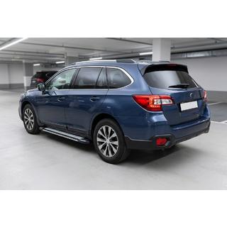 Боковые Подножки Rainbow (2 шт., Алюминий) Subaru Outback 2014-2019 гг. фото 1