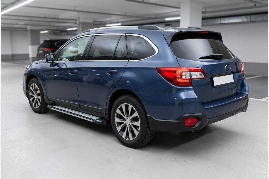 Subaru Outback 2014-2019 гг. Боковые Подножки Rainbow (2 шт., Алюминий) Image