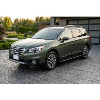 Боковые Подножки Allmond Black (2 шт., Алюминий) Subaru Outback 2014-2019 гг. фото 1
