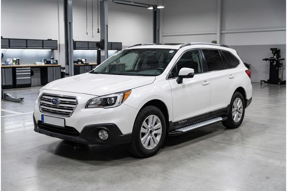 Subaru Outback 2014-2019 гг. Боковые пороги Allmond Grey (2 шт., алюминий) Image