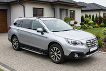 Subaru Outback 2014-2019 гг. Боковые Подножки RedLine (2 шт., Алюминий) фото 1