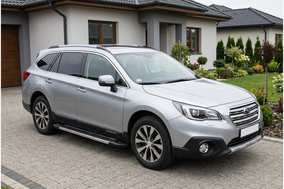Subaru Outback 2014-2019 гг. Боковые Подножки RedLine (2 шт., Алюминий) Image