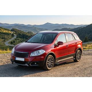 Боковые Подножки Maya Red (2 шт., Алюминий) Suzuki SX4 S-Cross 2013-2016 гг. фото 1