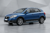 Suzuki SX4 S-Cross 2013-2016 гг. Боковые Подножки Maya Blue (2 шт., Алюминий) фото 1
