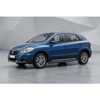 Боковые Подножки Maya Blue (2 шт., Алюминий) Suzuki SX4 S-Cross 2013-2016 гг. фото 1
