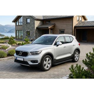 Боковые Подножки Allmond Black (2 шт., Алюминий) Volvo XC40 2018- гг. фото 1