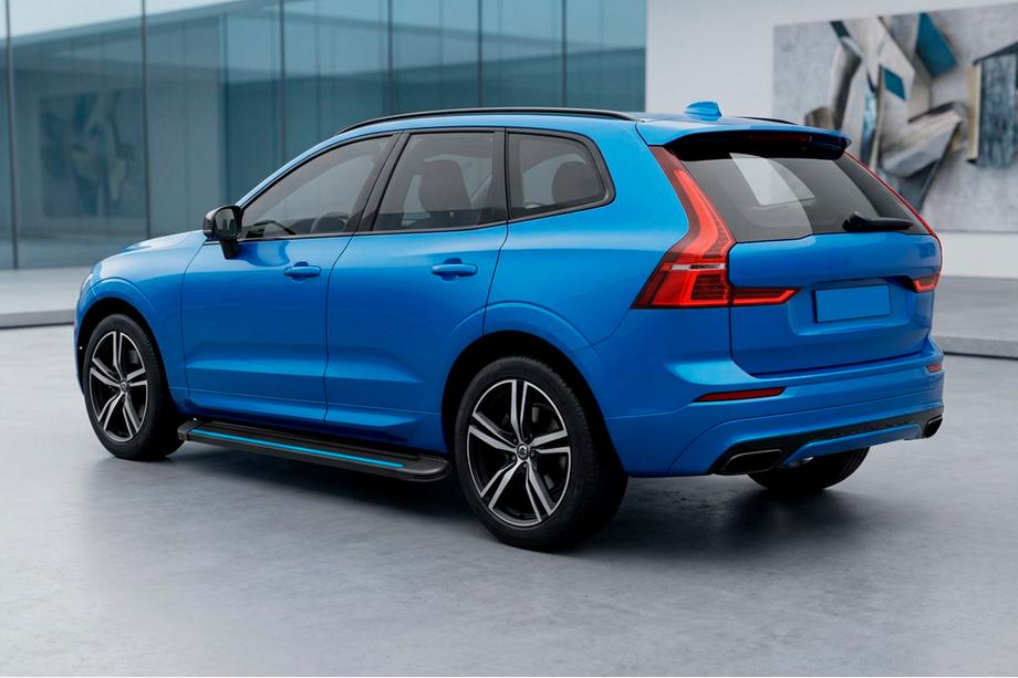 Volvo XC60 2017- гг. Боковые Подножки Maya Blue (2 шт., Алюминий) Image