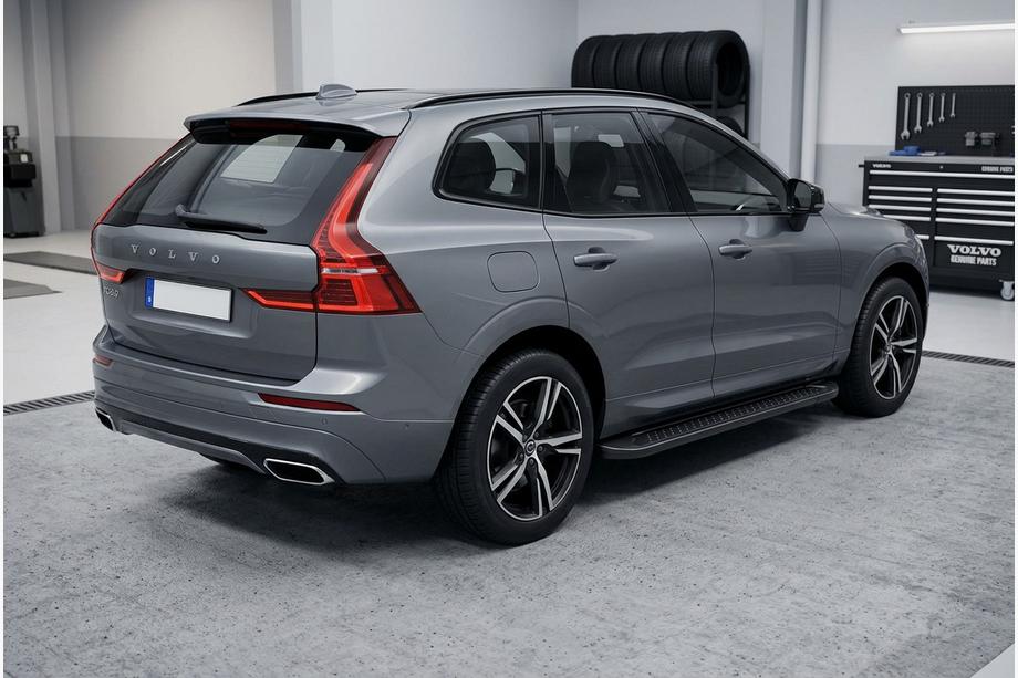Volvo XC60 2017- гг. Боковые Подножки Allmond Black (2 шт., Алюминий) Image