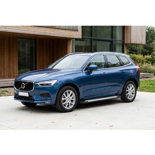 Боковые пороги Allmond Grey (2 шт., алюминий) Volvo XC60 2017- гг. фото 1