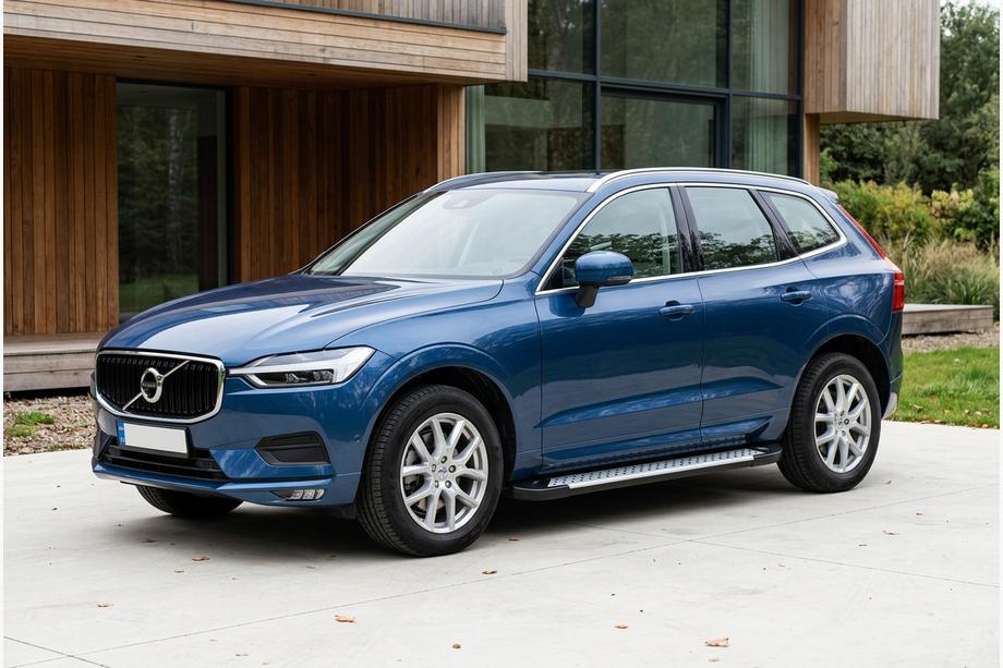 Volvo XC60 2017- гг. Боковые пороги Allmond Grey (2 шт., алюминий) Image
