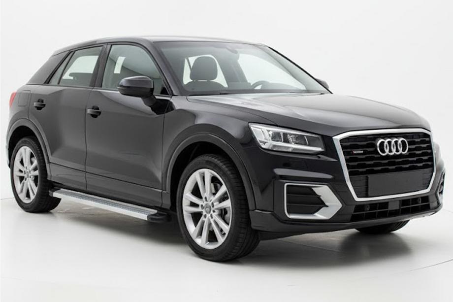 Audi Q2 2016- гг. Боковые Подножки Maya V2 (2 шт., Алюминий) Image