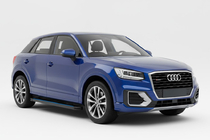 Audi Q2 2016- гг. Боковые Подножки Maya Blue (2 шт., Алюминий) фото 1