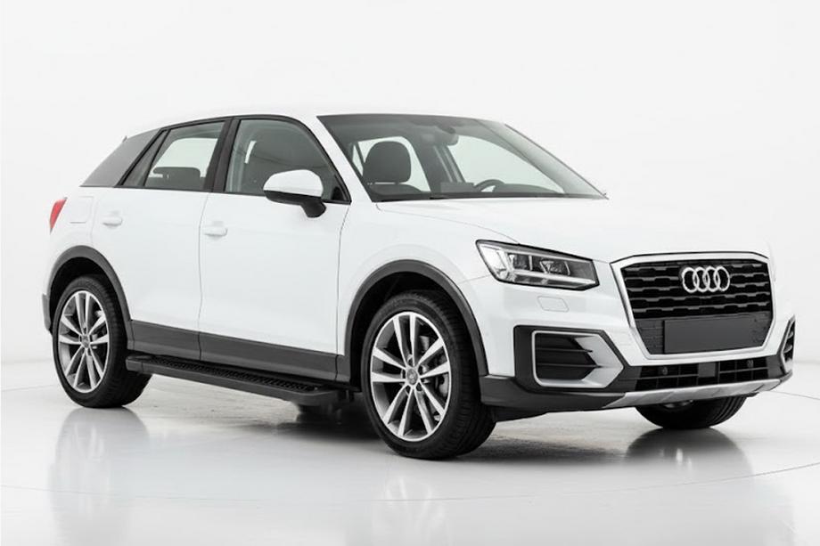 Audi Q2 2016- гг. Боковые Подножки Allmond Black (2 шт., Алюминий) Image