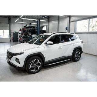 Боковые Подножки Duru (2 шт., Алюминий) Hyundai Tucson NX4 2021- гг. фото 1