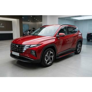 Боковые Подножки Maya Red (2 шт., Алюминий) Hyundai Tucson NX4 2021- гг. фото 1