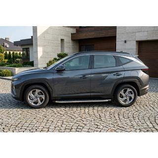 Боковые Подножки BlackLine (2 шт., Алюминий) Hyundai Tucson NX4 2021- гг. фото 1