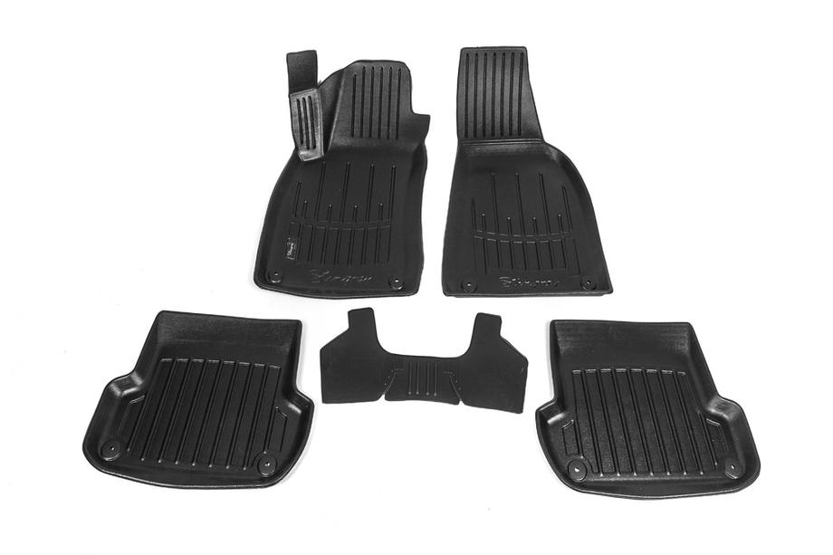 Audi A4 B6 2000-2004 гг. Коврики резиновые Stingray 3D (5 шт, полиуретан) Image