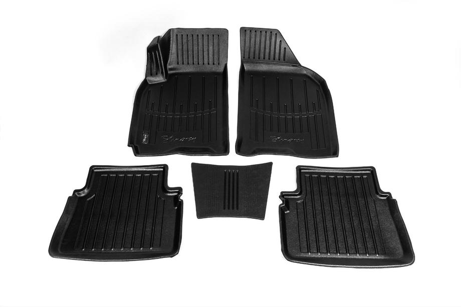 Chevrolet Lacetti 2003-2024 гг. Коврики резиновые Stingray 3D (5 шт, полиуретан) Image