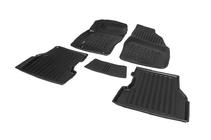 Ford Focus II 2005-2008 гг. Коврики резиновые Stingray 3D (5 шт, полиуретан) фото 2