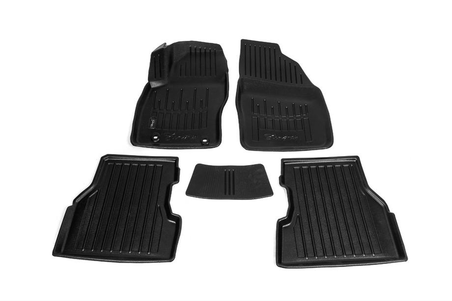 Ford Focus II 2008-2011 гг. Коврики резиновые Stingray 3D (5 шт, полиуретан) Image