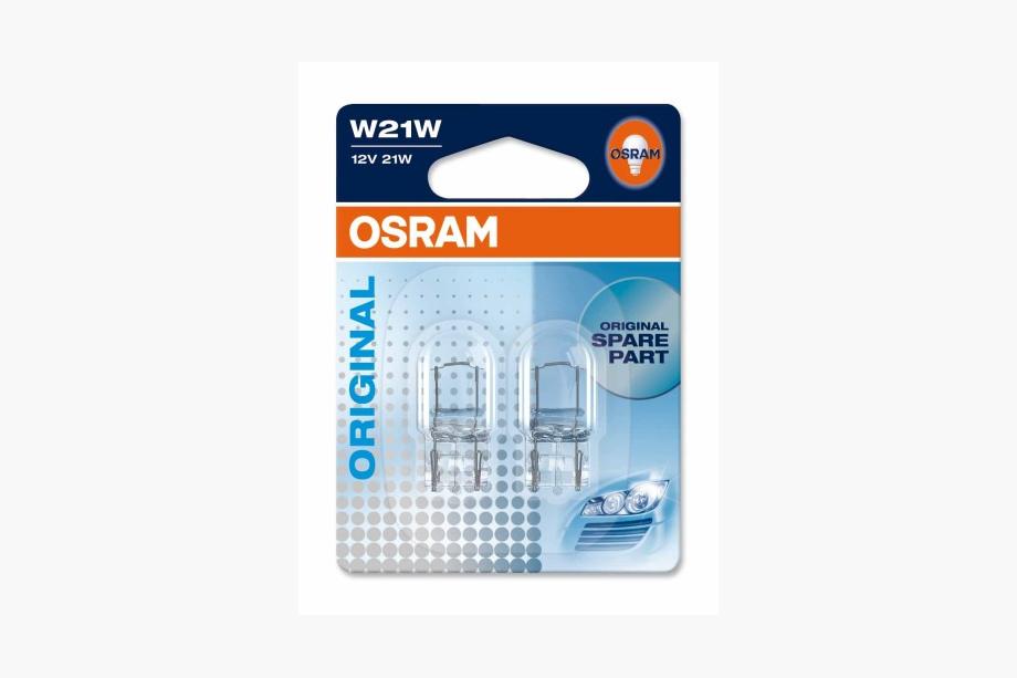 Лампа указателя поворота Osram 7505 W21W 12V 21W W3x16d (2 шт) Image