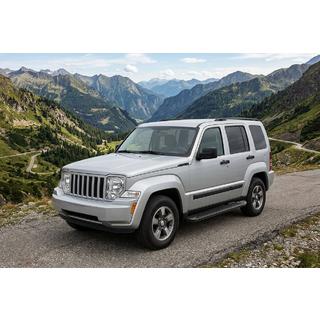 Боковые Подножки Allmond Black (2 шт., Алюминий) Jeep Cherokee/Liberty 2007-2013 гг. фото 1