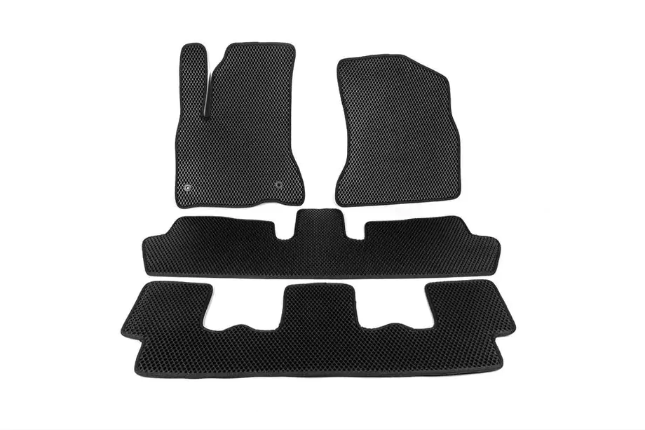 Citroen C-4 Picasso 2006-2013 гг. Коврики EVA (3 ряда, черные) Image