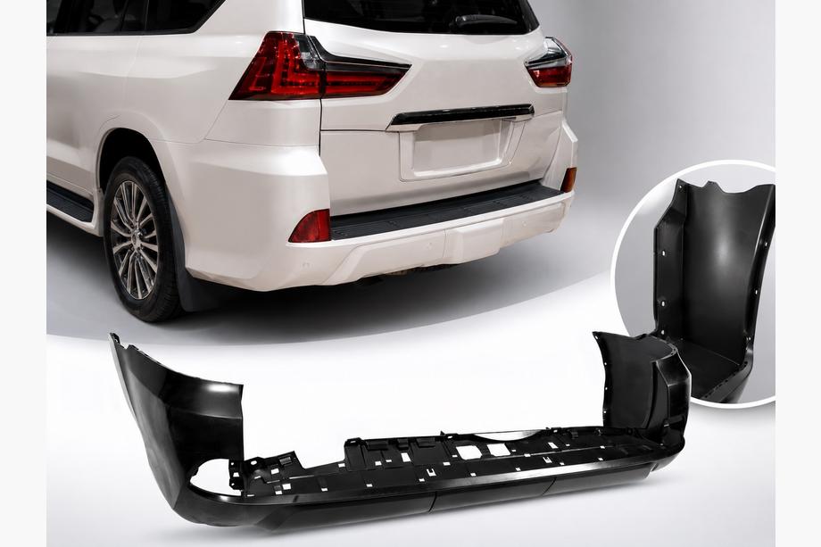 Lexus LX570/450d 2008-2022 гг. Задний бампер (2015-2023, грунтованный под покраску) Image
