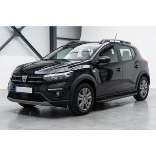 Боковые пороги Bosphorus Black (2 шт., алюминий) Dacia Sandero 2021- гг. фото 1
