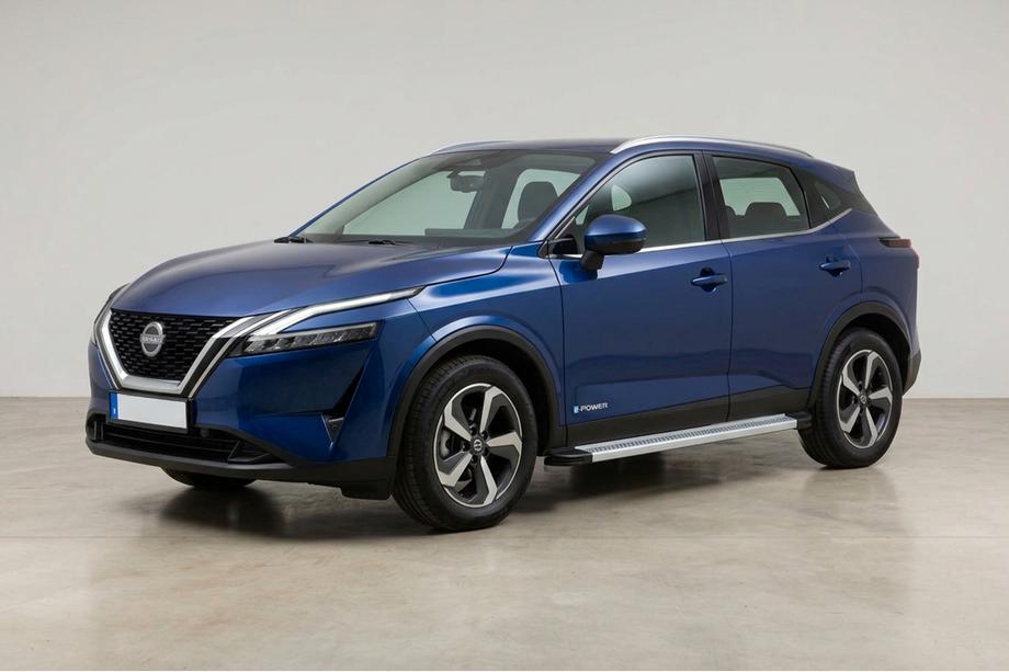 Nissan Qashqai 2021- гг. Боковые Подножки Maya V2 (2 шт., Алюминий) Image