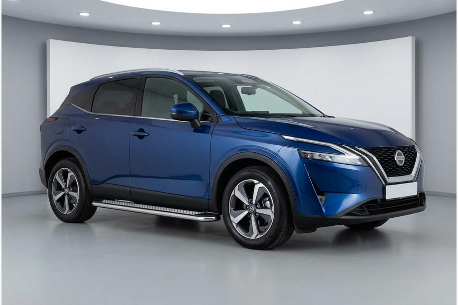 Nissan Qashqai 2021- гг. Боковые Подножки Maydos V2 (2 шт., Алюминий) Image