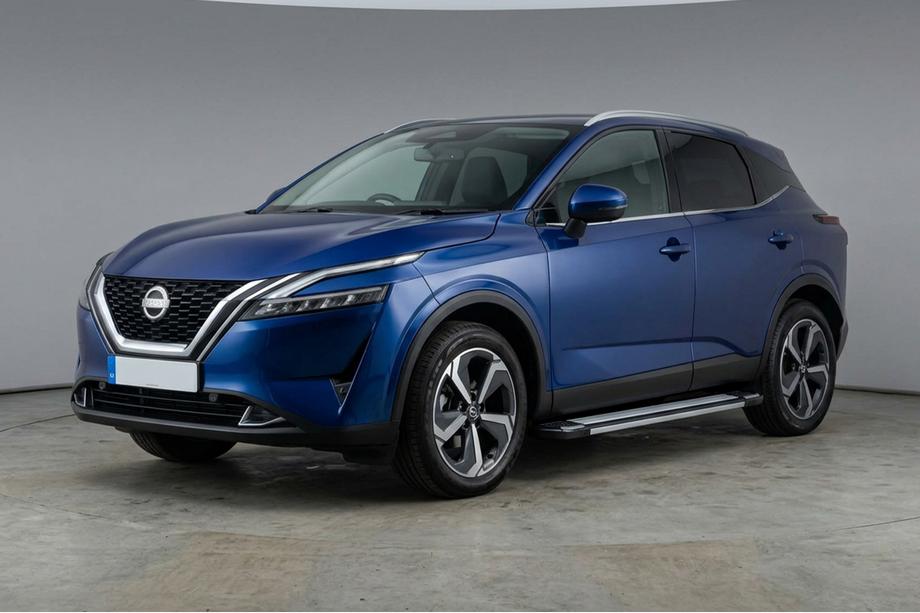 Nissan Qashqai 2021- гг. Боковые Подножки Rainbow (2 шт., Алюминий) Image