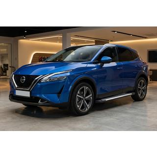 Боковые Подножки Line (2 шт., Алюминий) Nissan Qashqai 2021- гг. фото 1