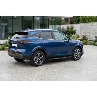 Боковые Подножки Tayga Black (2 шт., Алюминий) Nissan Qashqai 2021- гг. фото 1