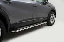 Renault Captur 2019- гг. Боковые Подножки Maydos V2 (2 шт., Алюминий) фото 1
