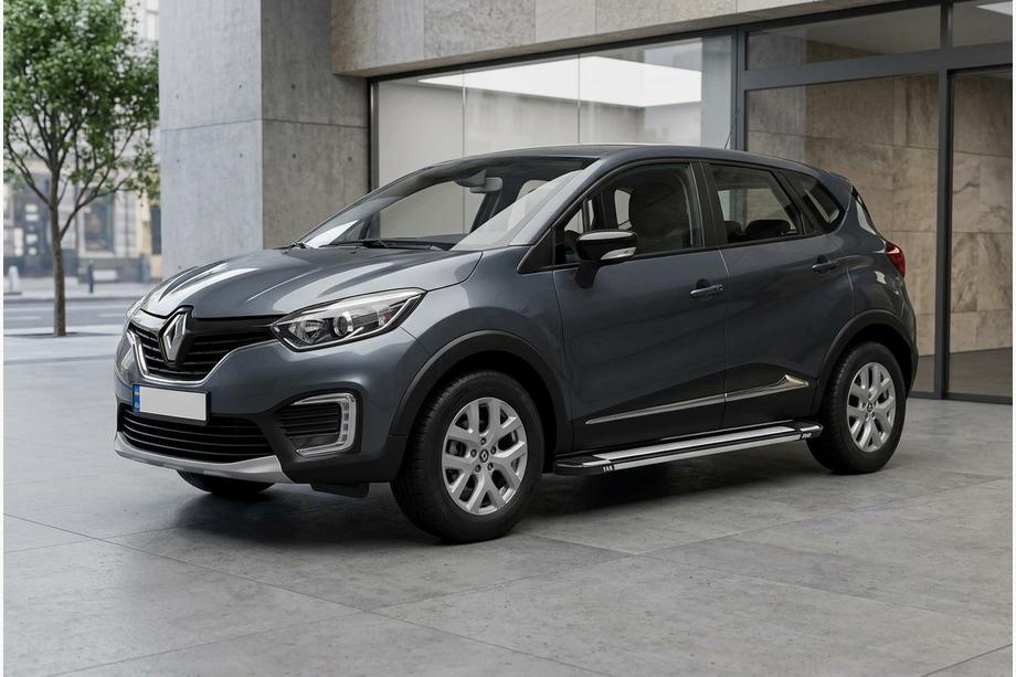 Renault Captur 2019- гг. Боковые Подножки Rainbow (2 шт., Алюминий) Image