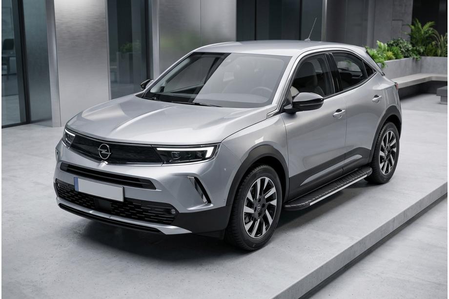 Opel Mokka 2021- гг. Боковые пороги Bosphorus Grey (2 шт., алюминий) Image