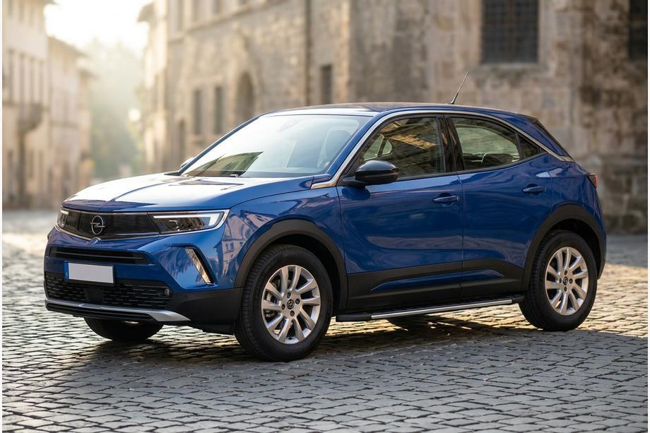 Opel Mokka 2021- гг. Боковые Подножки Duru (2 шт., Алюминий) Image