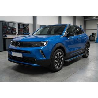 Боковые Подножки Maya Blue (2 шт., Алюминий) Opel Mokka 2021- гг. фото 1