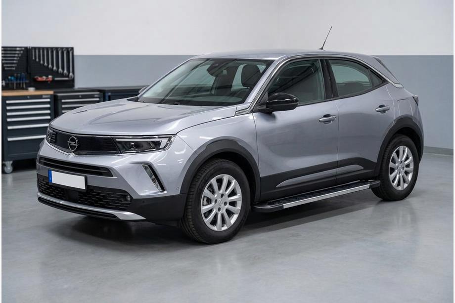 Opel Mokka 2021- гг. Боковые Подножки RedLine (2 шт., Алюминий) Image
