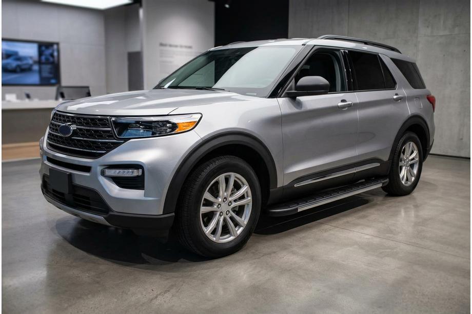 Ford Explorer 2019- гг. Боковые Подножки Duru (2 шт., Алюминий) Image