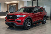 Ford Explorer 2019- гг. Боковые Подножки Maya Red (2 шт., Алюминий) фото 1